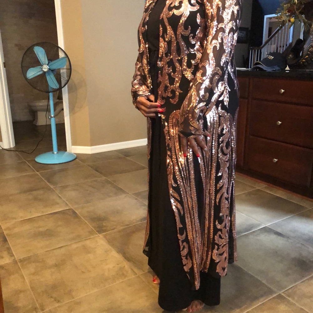 Long sleeve sequin Coat